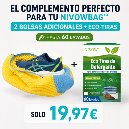 Pack Completo Nivow™ - 2 Bolsas + Eco-Tiras (60 lavados)